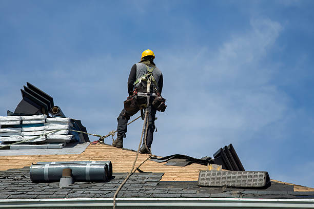 Professional Flat Roof Repair technician working in Liberty, IN